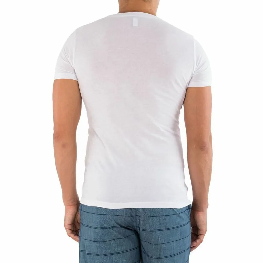 New Just Cavalli Men Designer Fitted White Cotton Graphic T-Shirt US XXS/EU 44 - Picture 4 of 4